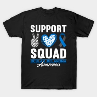 Support Awareness Squad I Eye Cancer  Ocular Melanoma T-Shirt